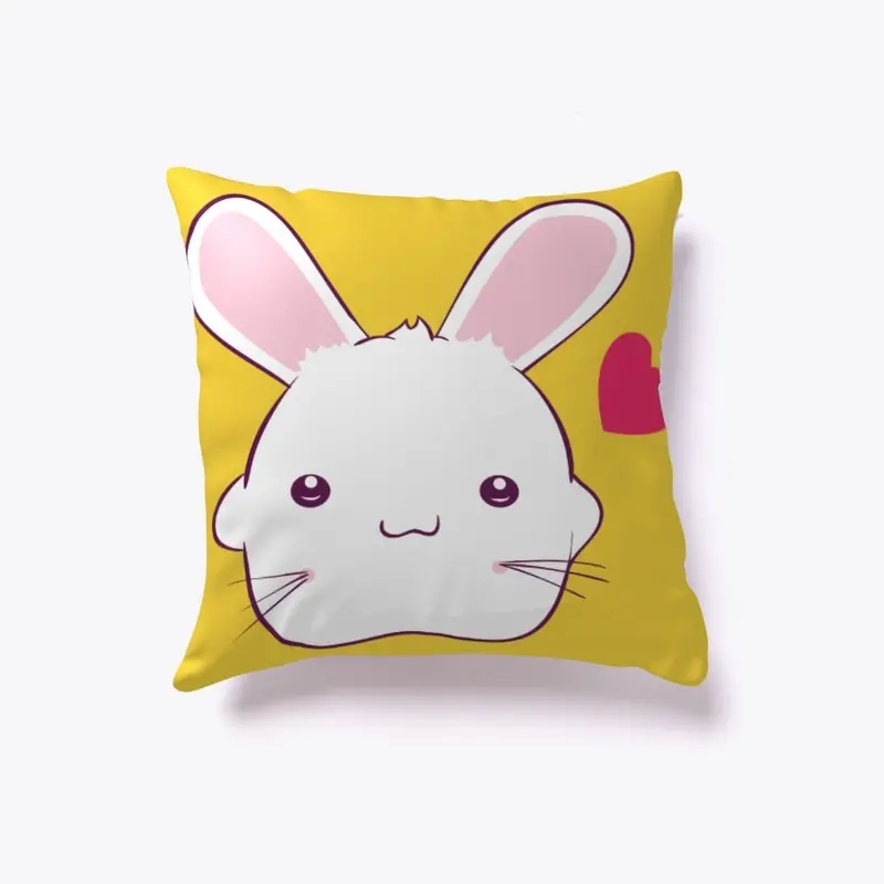 Bunny- HEART-Pillow